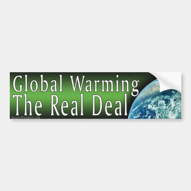 Global Warming Bumper Sticker Bildekal (Framsidan)