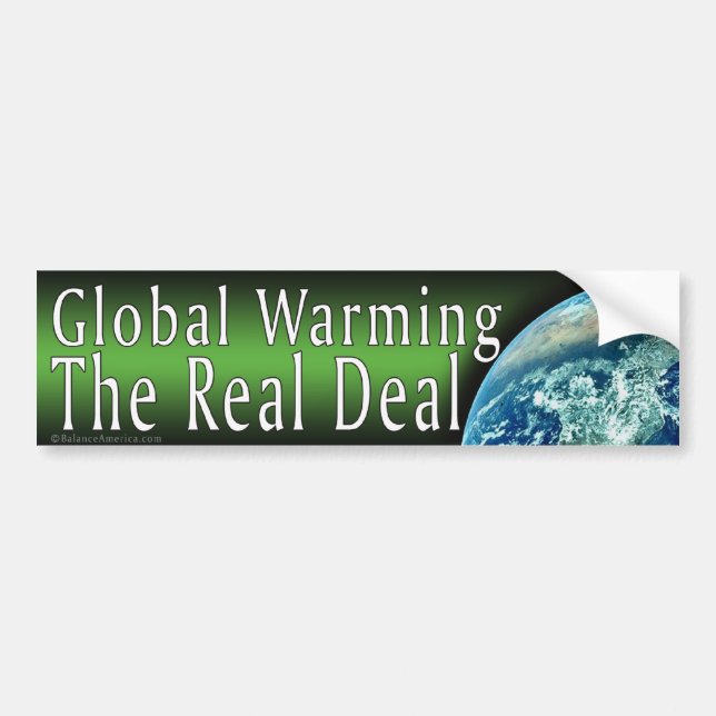 Global Warming Bumper Sticker Bildekal (Framsidan)