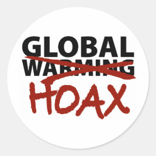 Global Warming Hoax Runt Klistermärke