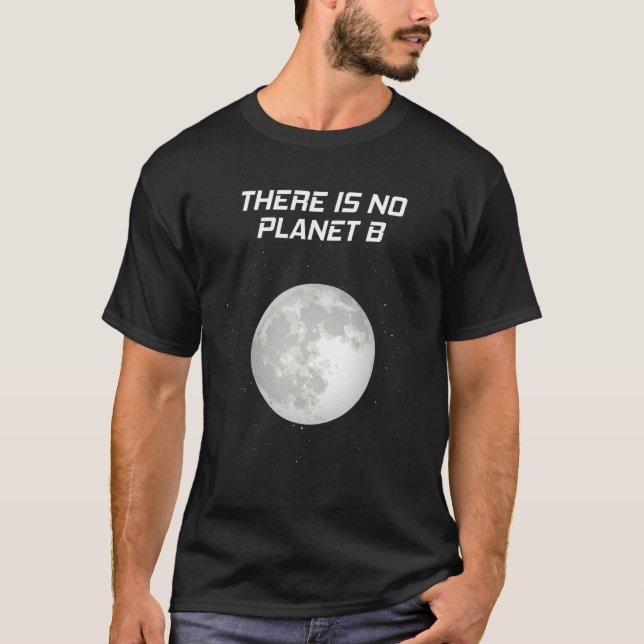 Global Warming Space Moon Motif Climate T Shirt (Framsida)