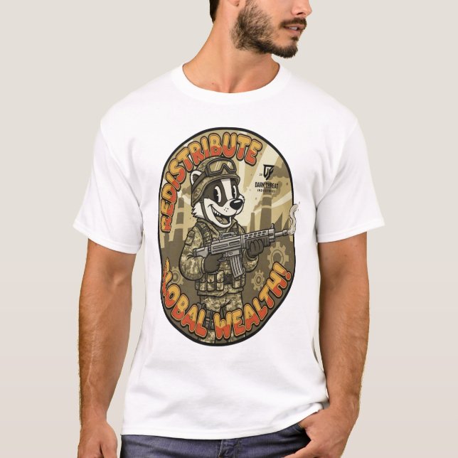 Global Wealth Badger T-Shirt (Framsida)