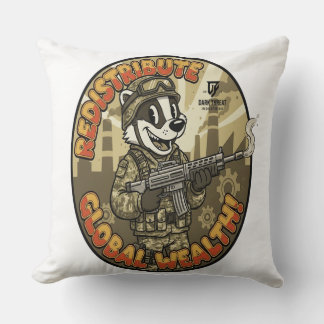 Global Wealth Badger Throw Cushion Kudde