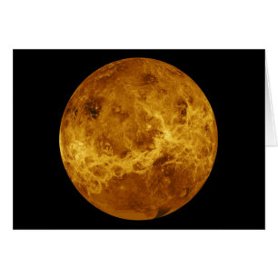 Global yta av planet Venus Hälsningskort