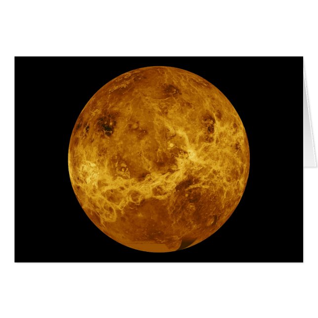 Global yta av planet Venus Hälsningskort (Framsidan Horizontal)