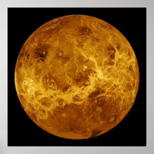 Global Yta i Planet Venus Poster