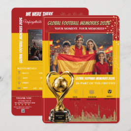 Globala fotbollminnen 2026-kort julkort