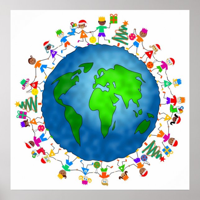 Globala julbarn poster (Framsidan)