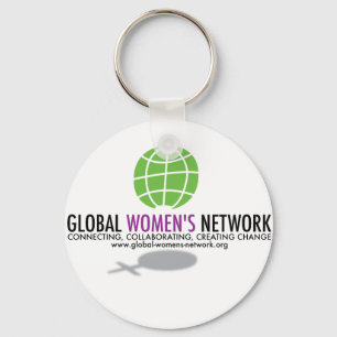 Globala kvinnor knyter kontakt Keychain Nyckelring