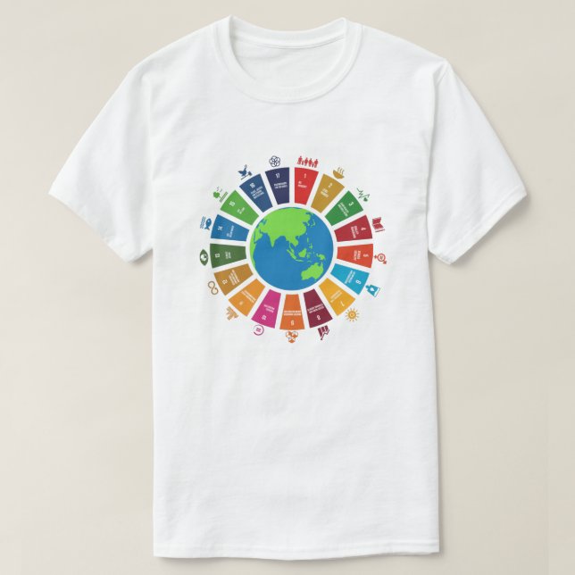 Globala mål FN:s SDG 2030 T Shirt (Design framsida)
