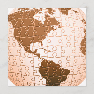 Globala pusselinbjudningar inbjudningar