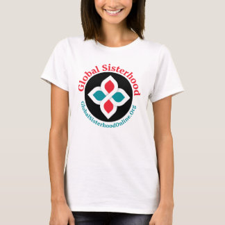 Globala Sisterhoodkvinna grundläggande T-tröja Tee Shirt