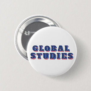Globala studier i Retro Blue brev Knapp