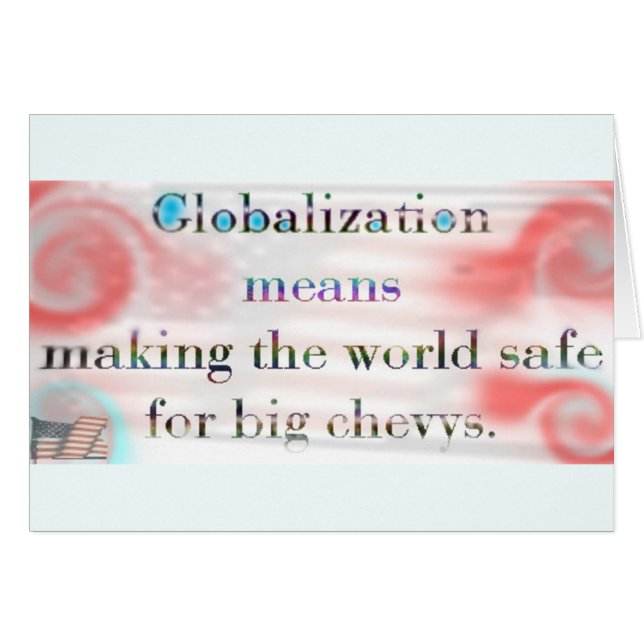 Globalisering av USA (kortet) Hälsningskort (Framsidan Horizontal)