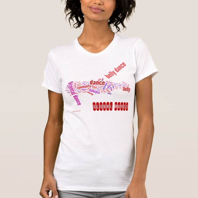 Globalt flyttningordmoln 2 tee shirt (Framsida)