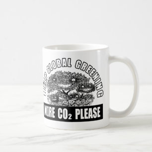 Globalt göra grön för hjälp - mer CO2 behar Kaffemugg
