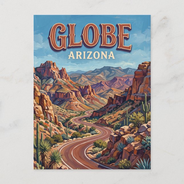 Globe Arizona Vykort (Framsida)