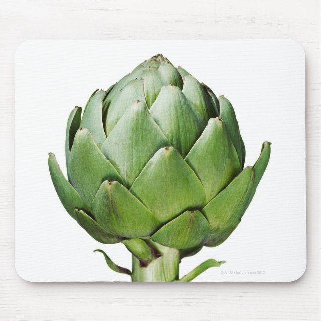 Globe Artichoke på vit bakgrund - utklippt ut Musmatta (Framsidan)