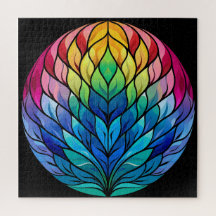 Globe av Rainbow Färg Jigszle Puzzle