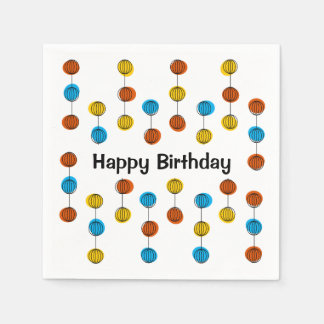 Globe Chain Birthday papper napkin Pappersservett