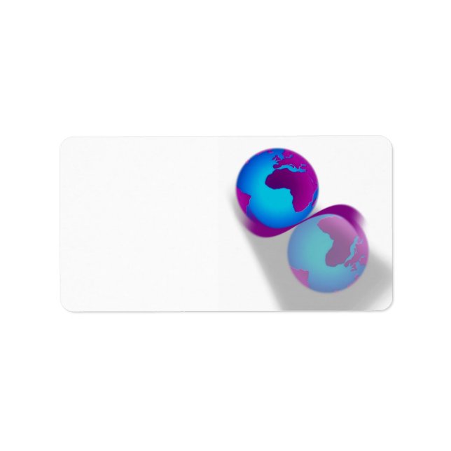 Globe-etikett Adressetikett (Framsidan)