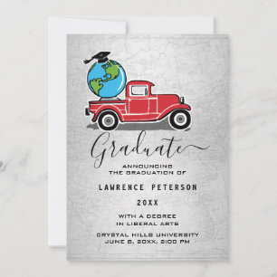 Globe Grad Cap studenten Vintage Meddelande