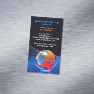 Globe Grid Magnetiska Visitkort