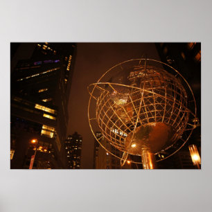 Globe i Columbus Circle, Medium Poster