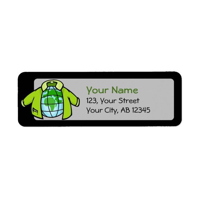 Globe Jacka Returadress Etikett (Framsidan)