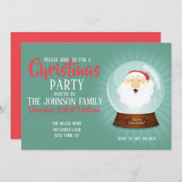 Globe Jultomten Ansikte Inbjudningar