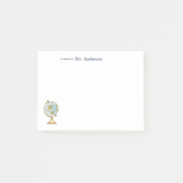 Globe-lärare i vattenfärg post-it block