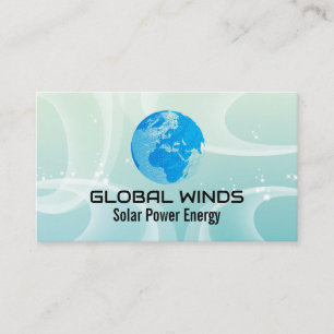 Globe-Logotyp Solar Vind - bakgrund Visitkort