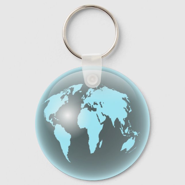Globe om glasglob nyckelring (Framsida)