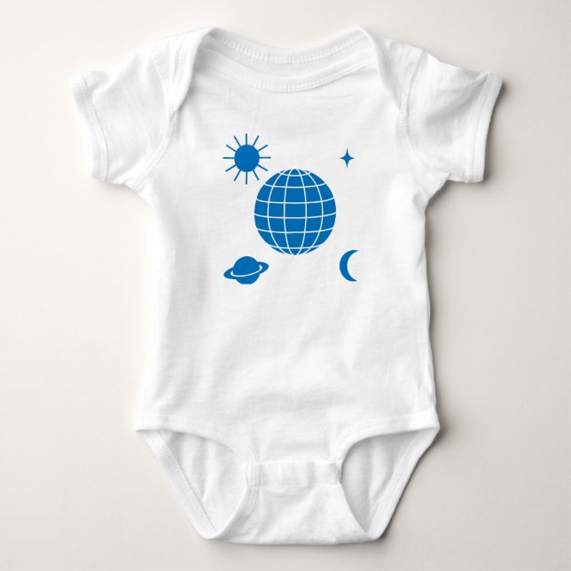 Globe, omgiven av planeter t shirt (Framsida)