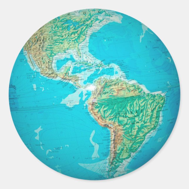 Globe Runt Klistermärke (Framsida)