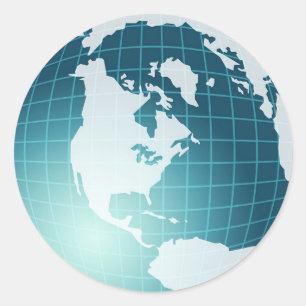 Globe Runt Klistermärke