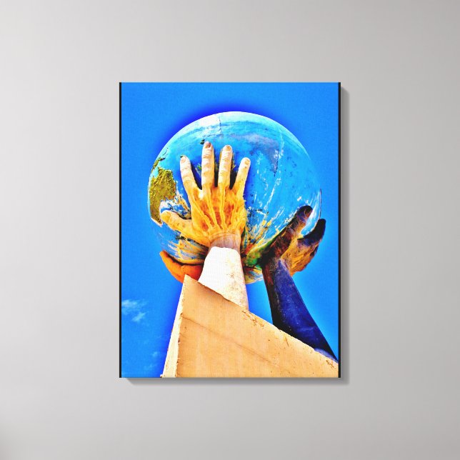 Globe Sculpture Canvastryck (Framsida)