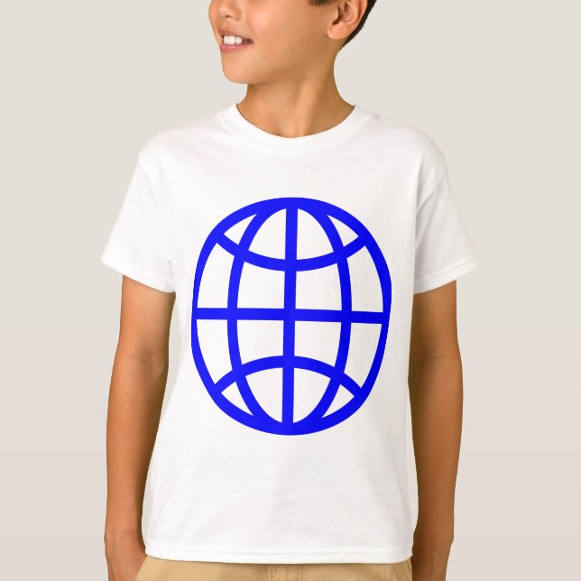 Globe-symbol - blå t shirt (Framsida)
