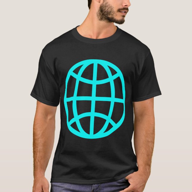 Globe Symbol - Cyan T-shirt (Framsida)