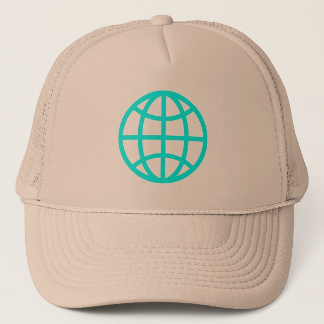 Globe Symbol - Cyan Truckerkeps (Framsida)