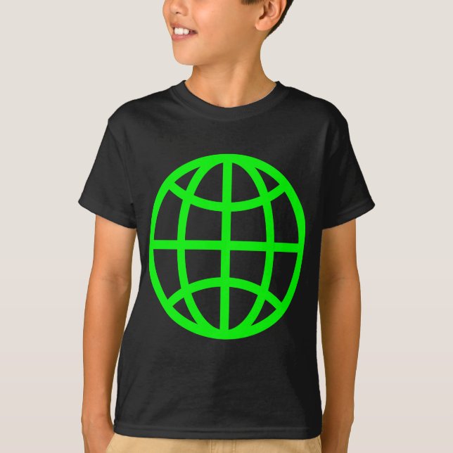 Globe-symbol - Grönt Tröja (Framsida)