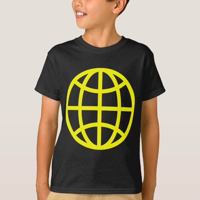 Globe-symbol - Gult T-shirt (Framsida)