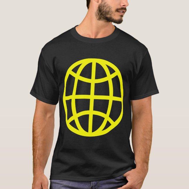 Globe-symbol - Gult Tee Shirt (Framsida)