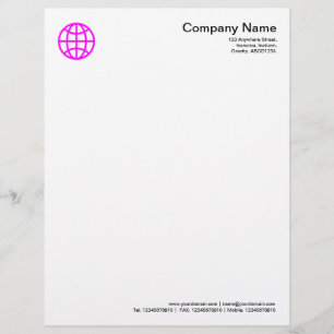 Globe-symbol - Magenta Brevhuvud