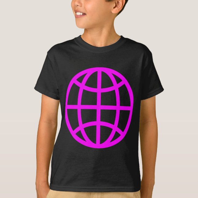 Globe-symbol - Magenta Tröja (Framsida)