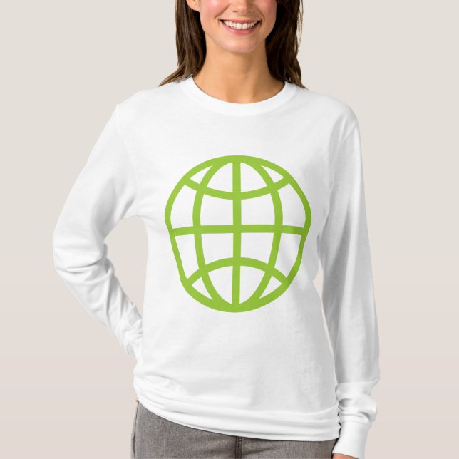 Globe Symbol - Martiansk Grönt T Shirt (Framsida)