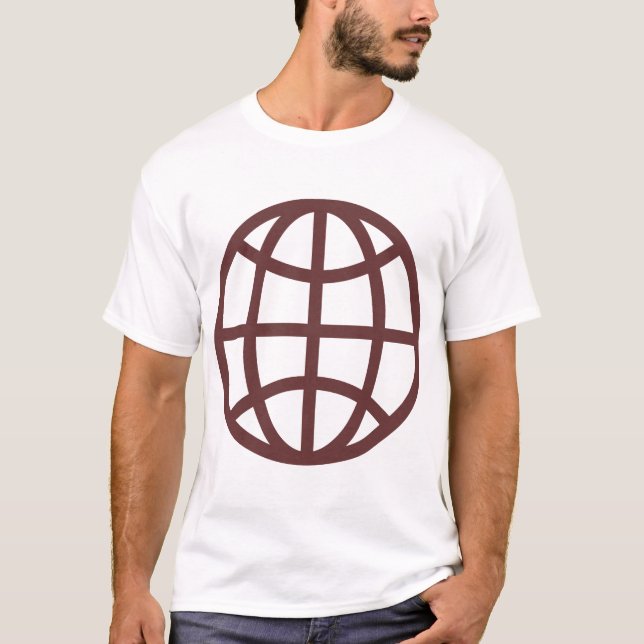 Globe Symbol - Mörk Brown Tee (Framsida)