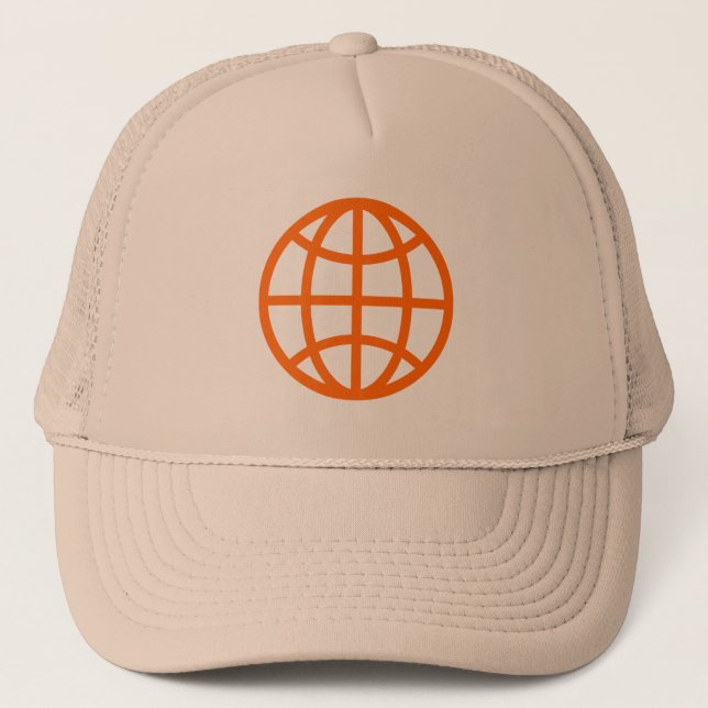Globe-symbol - Orange Truckerkeps (Framsida)