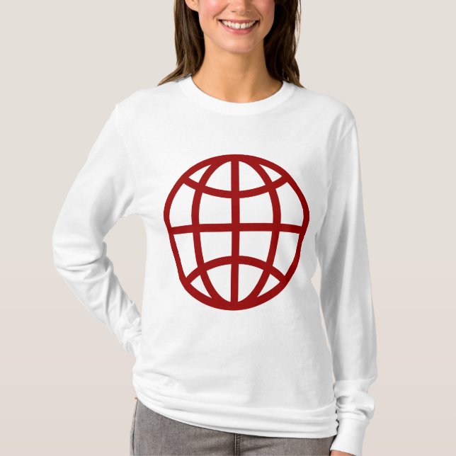 Globe Symbol - Ruby Red T Shirt (Framsida)