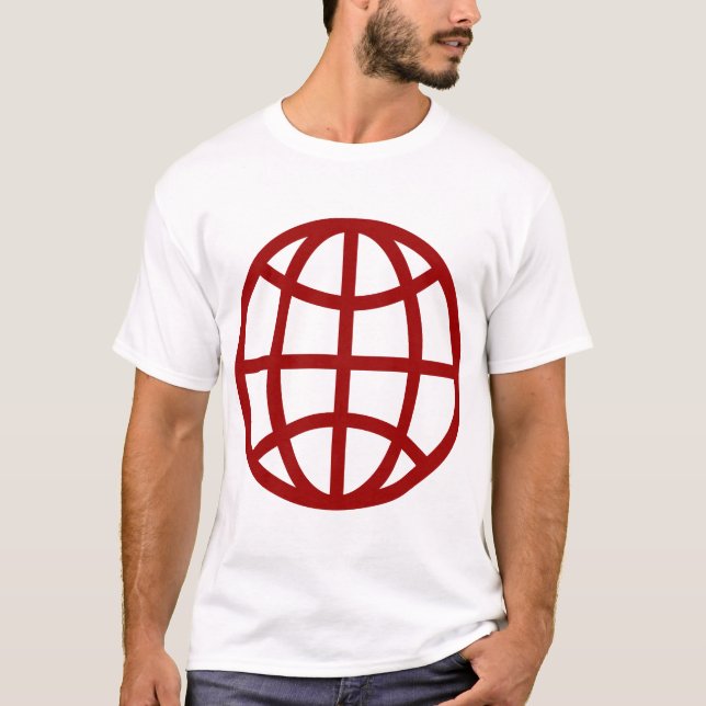 Globe Symbol - Ruby Red Tee Shirt (Framsida)