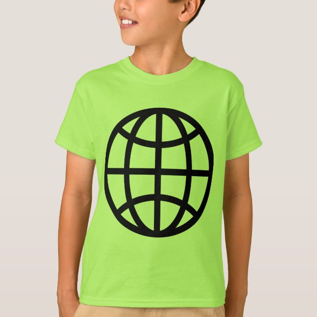 Globe Symbol - svart T Shirt (Framsida)